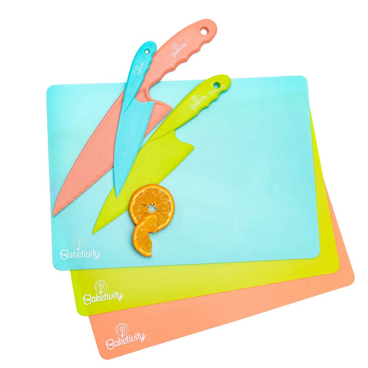 Kids Cutting Board and Knife Set