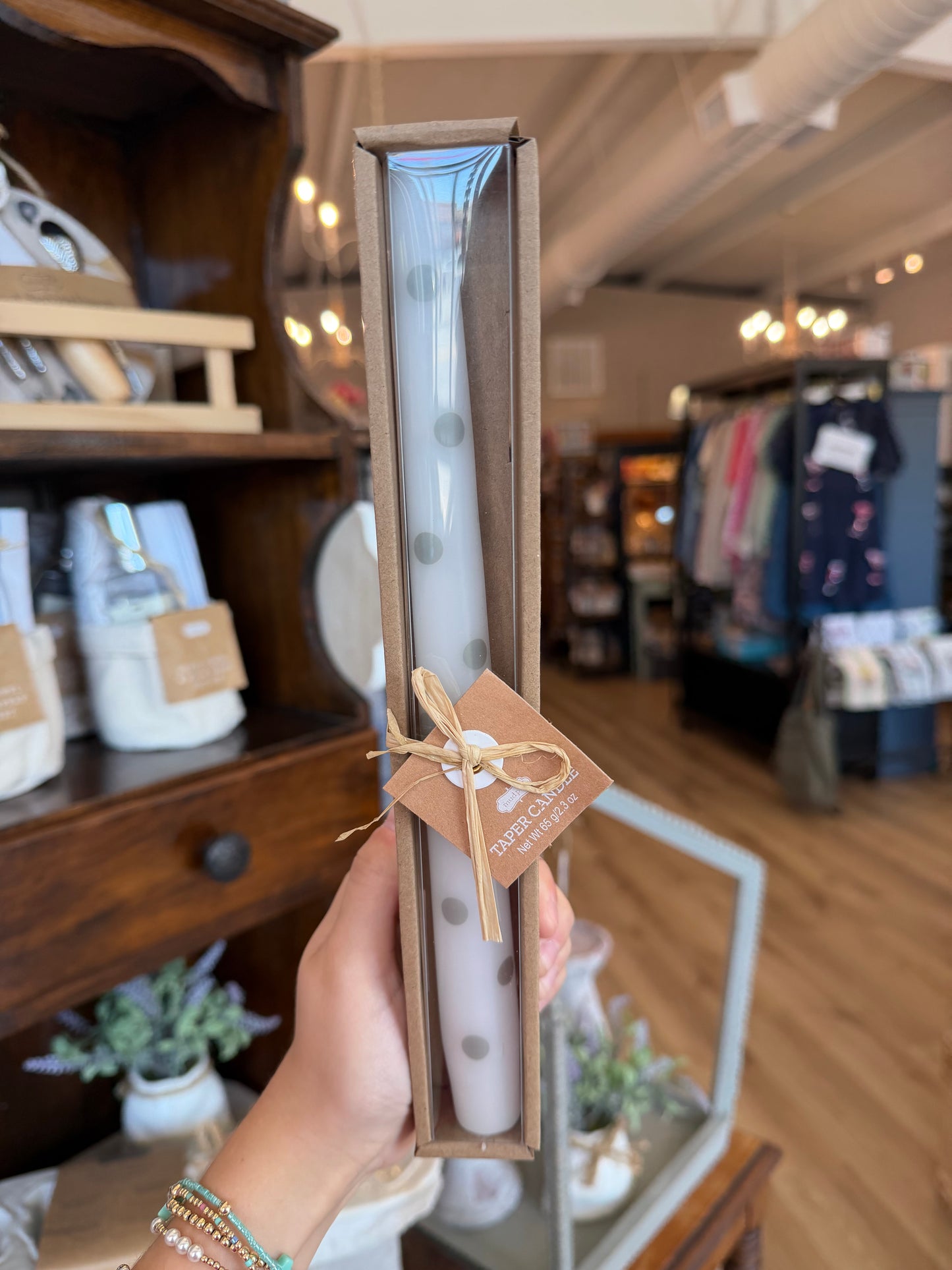 Blue & White Taper Candles