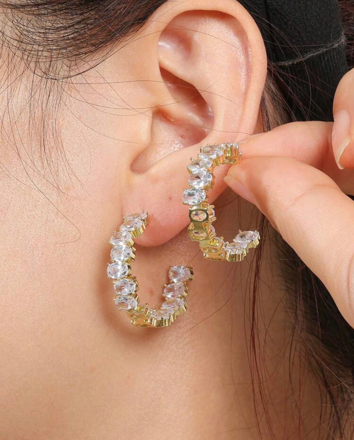 Crystal Hoops