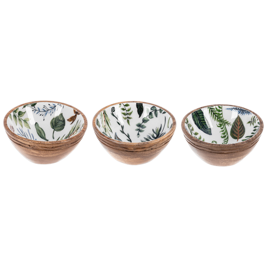 Botanical Mini Wood Bowl
