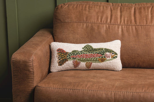 Trout Hooked Pillow