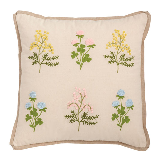 Flora Embroidered Pillow