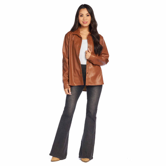 Salem Leather Shacket