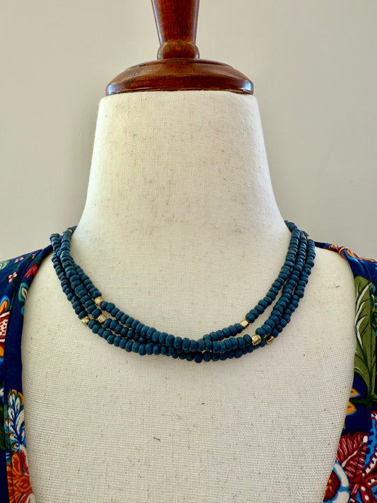 Blue Beaded Necklace