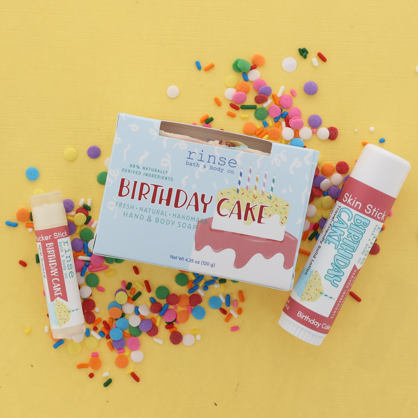Birthday Cake Bar Soap | Vanilla Confetti Cake | Natural