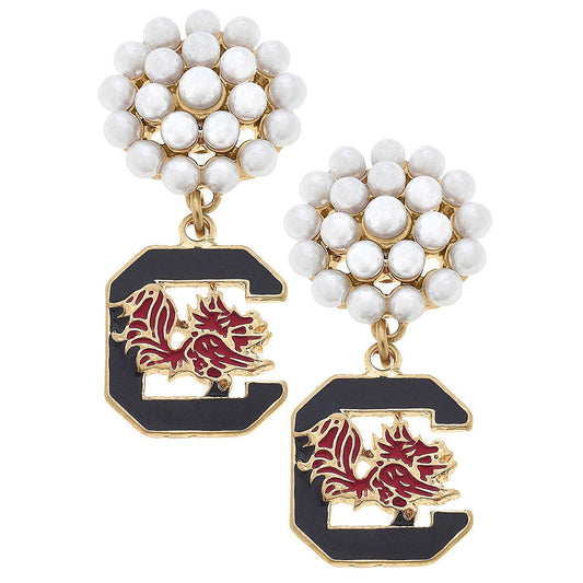 USC Pearl Drop Earrings