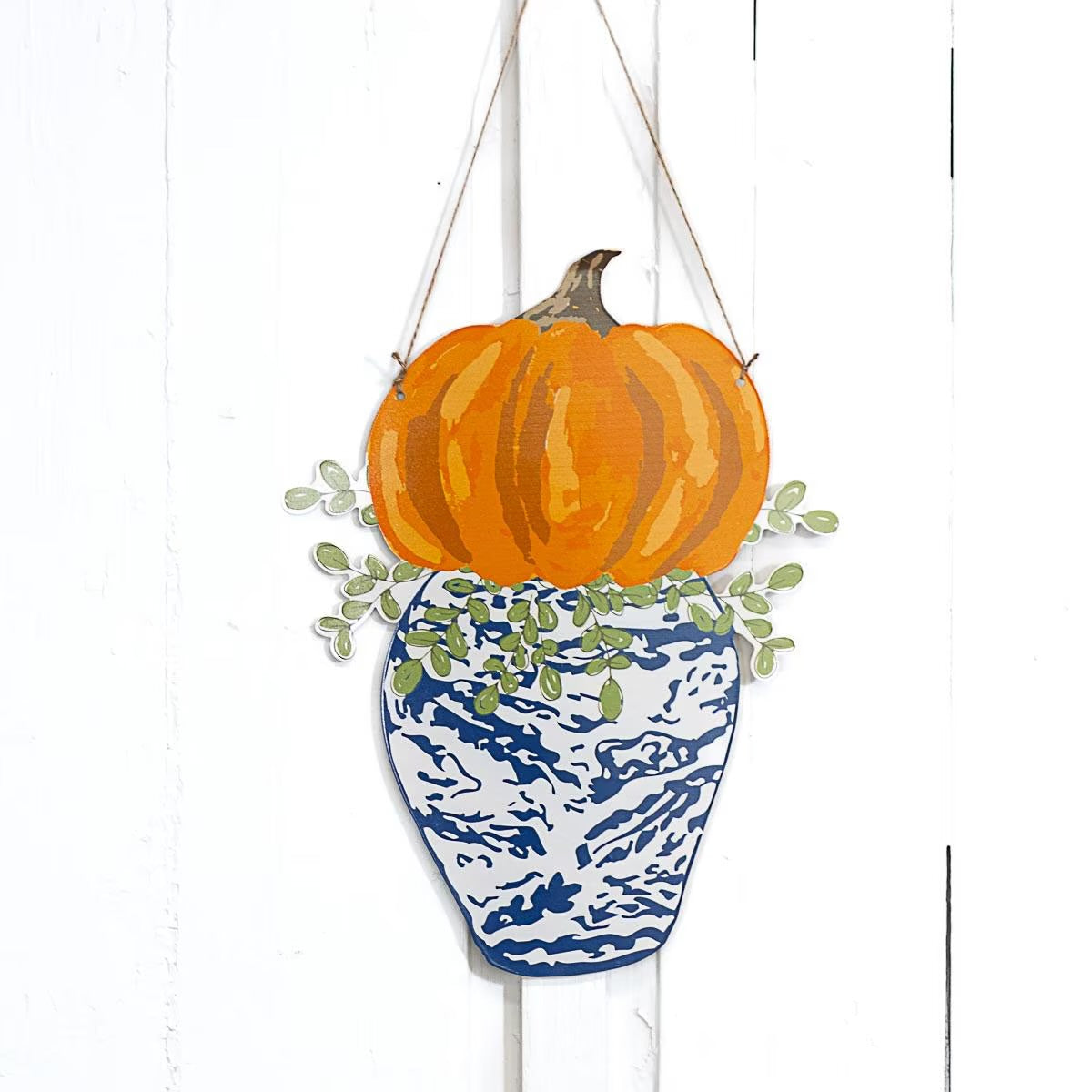 Chinoiserie Pumpkin Door Decor