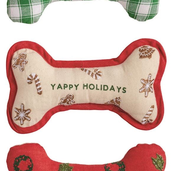 Embroidered Dog Bone Toys