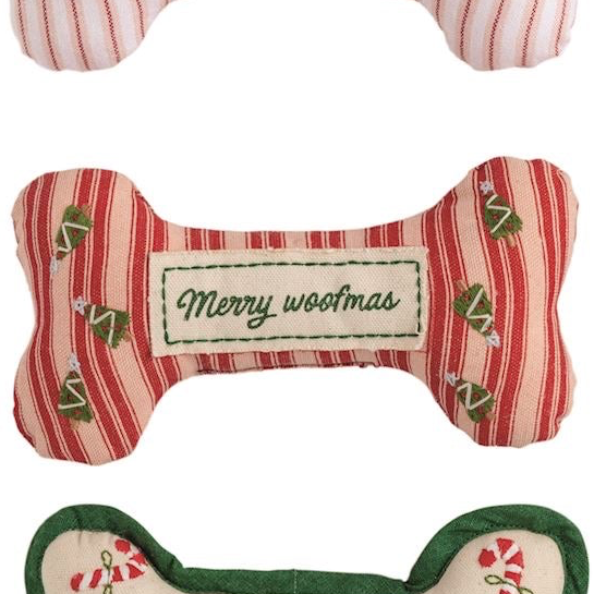 Embroidered Dog Bone Toys