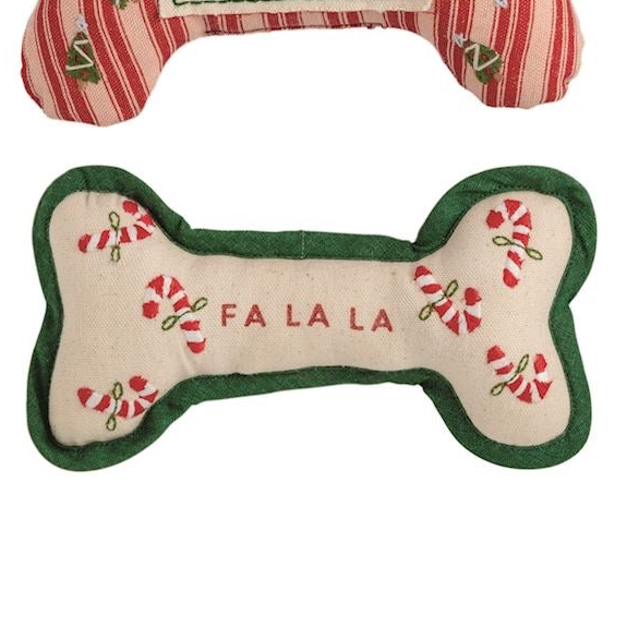Embroidered Dog Bone Toys