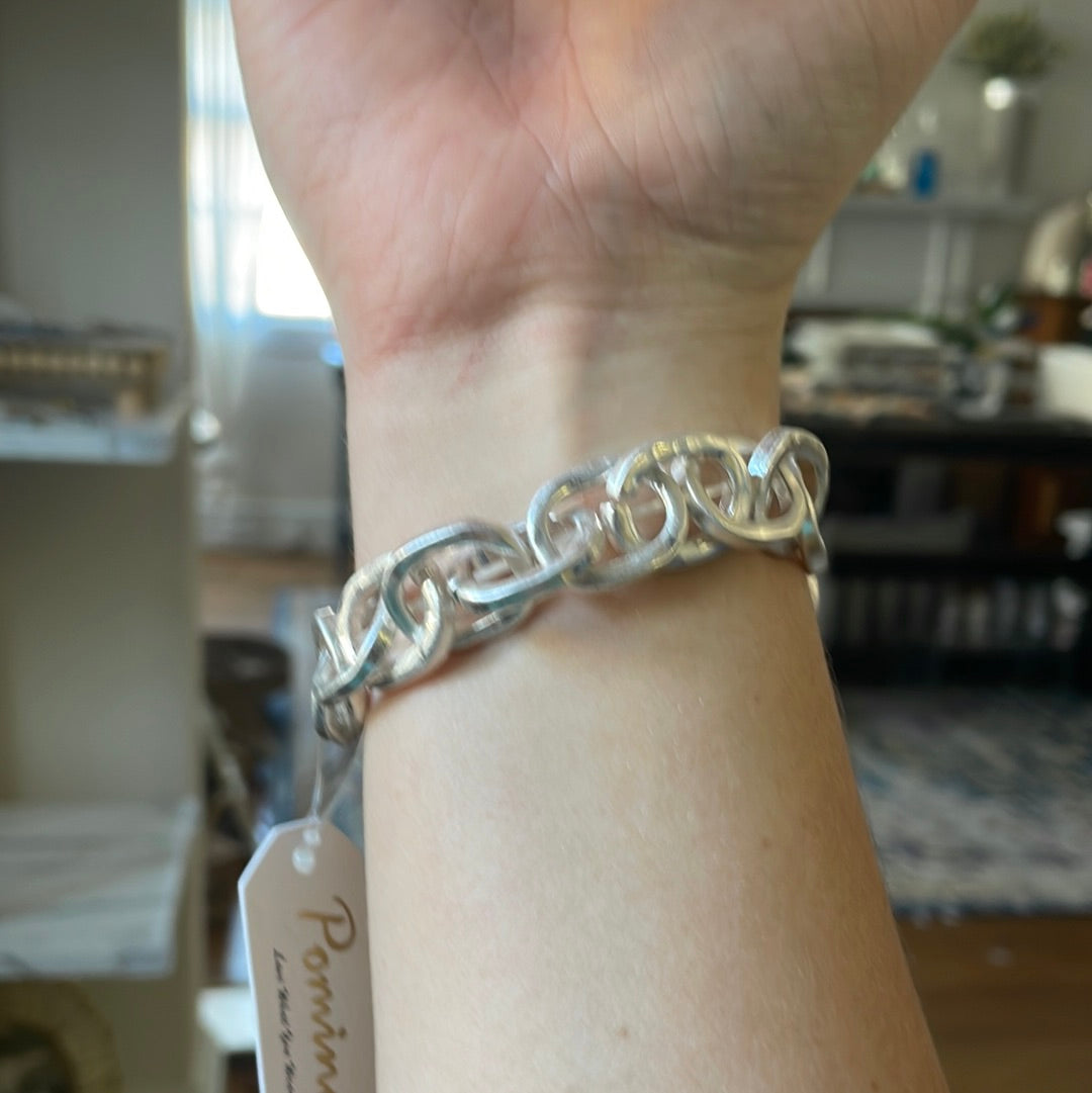 Silver Elastic Chain Bracelet