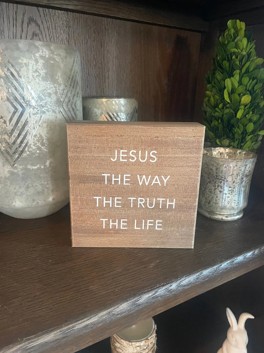 Jesus is the way box sign
