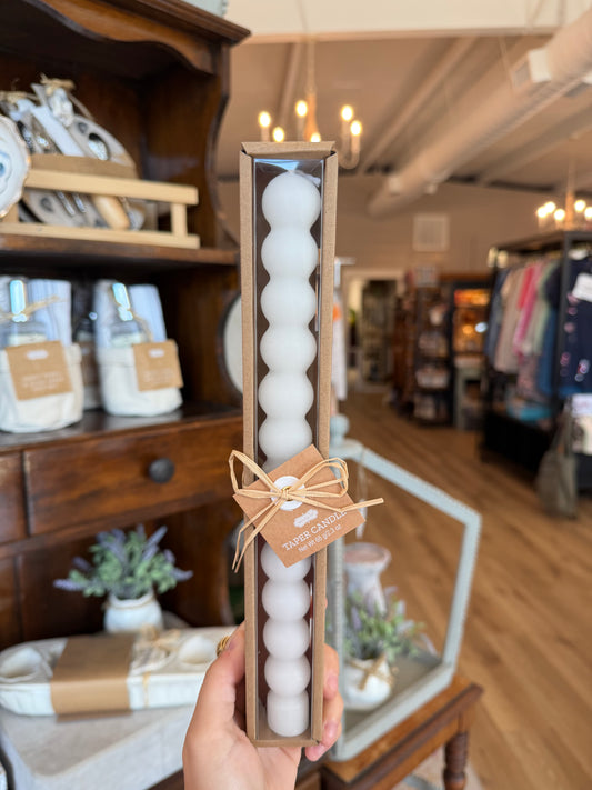 Blue & White Taper Candles