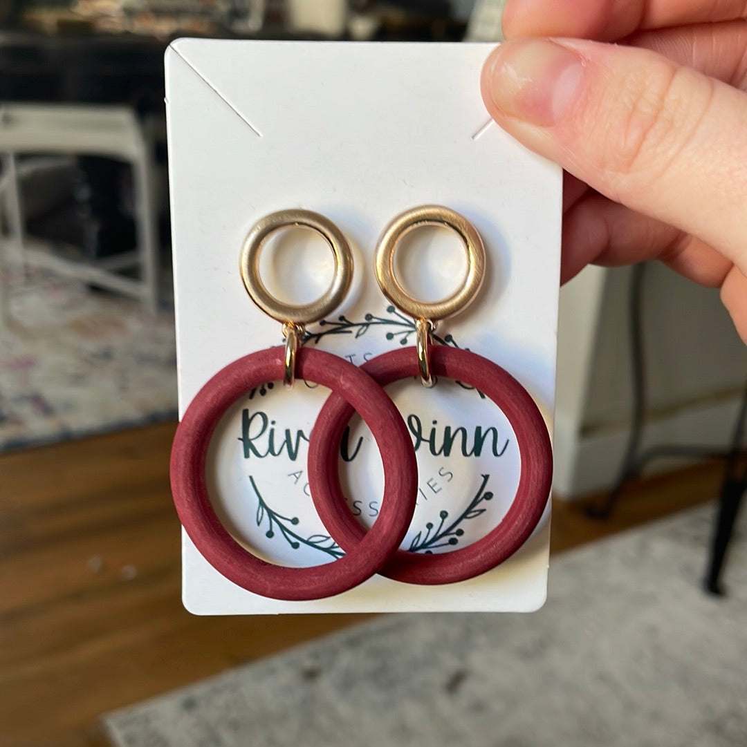 Accent Hoop Drop Earrings