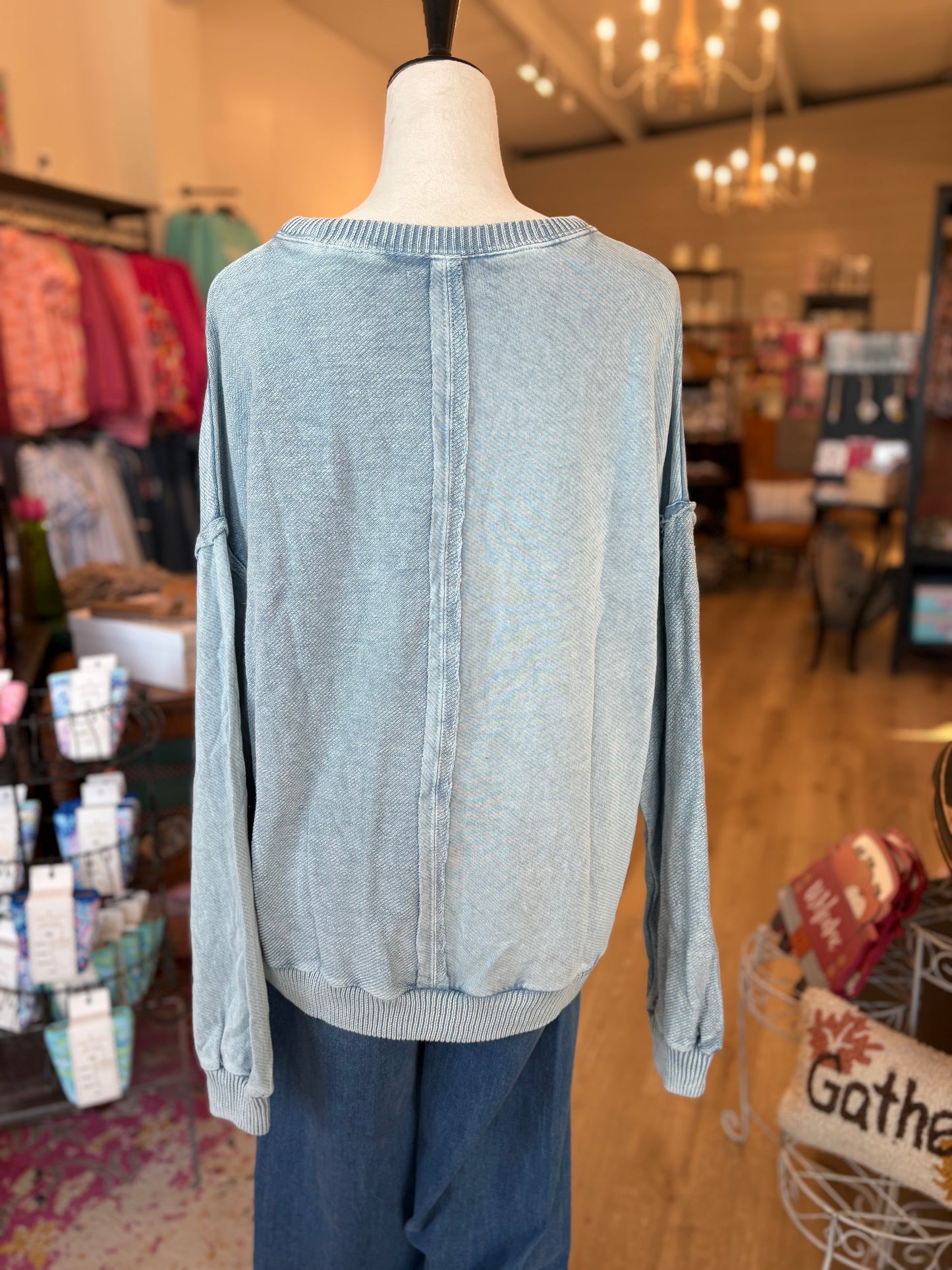 Leona Denim Pullover