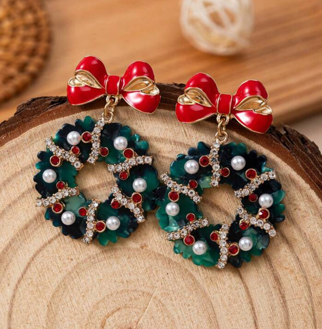 Holly Wreath Earrings