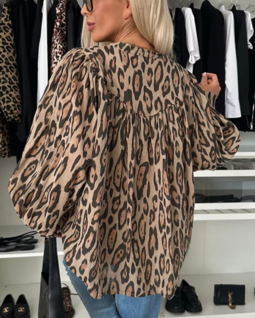 Yvonne Cheetah Blouse