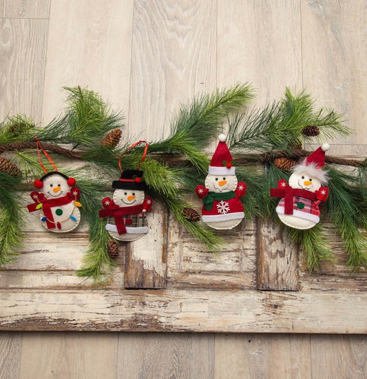 Assorted Felt Snowmen Ornaments