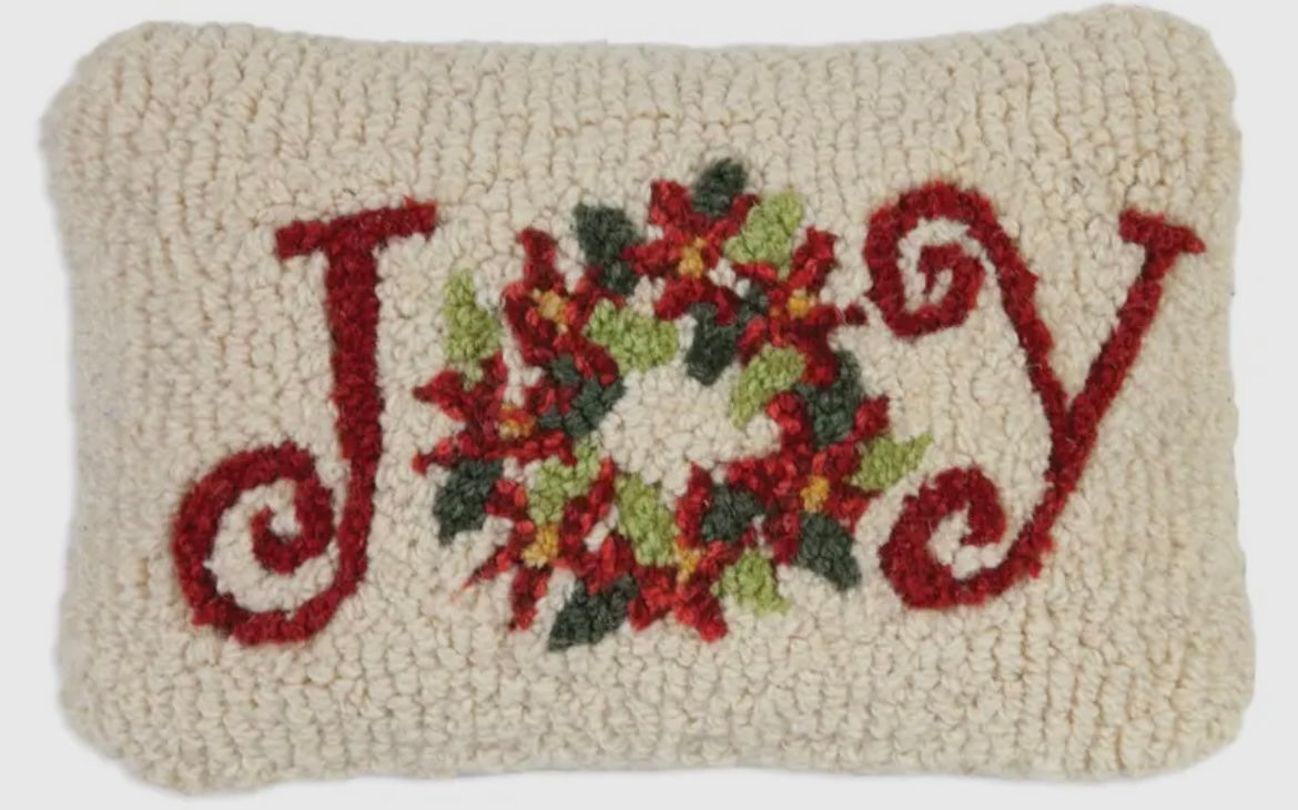 Holiday Joy Needlepoint Pillow