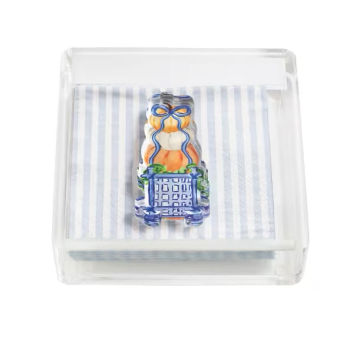 Pumpkin Topiary Napkin Holder And Weight Set