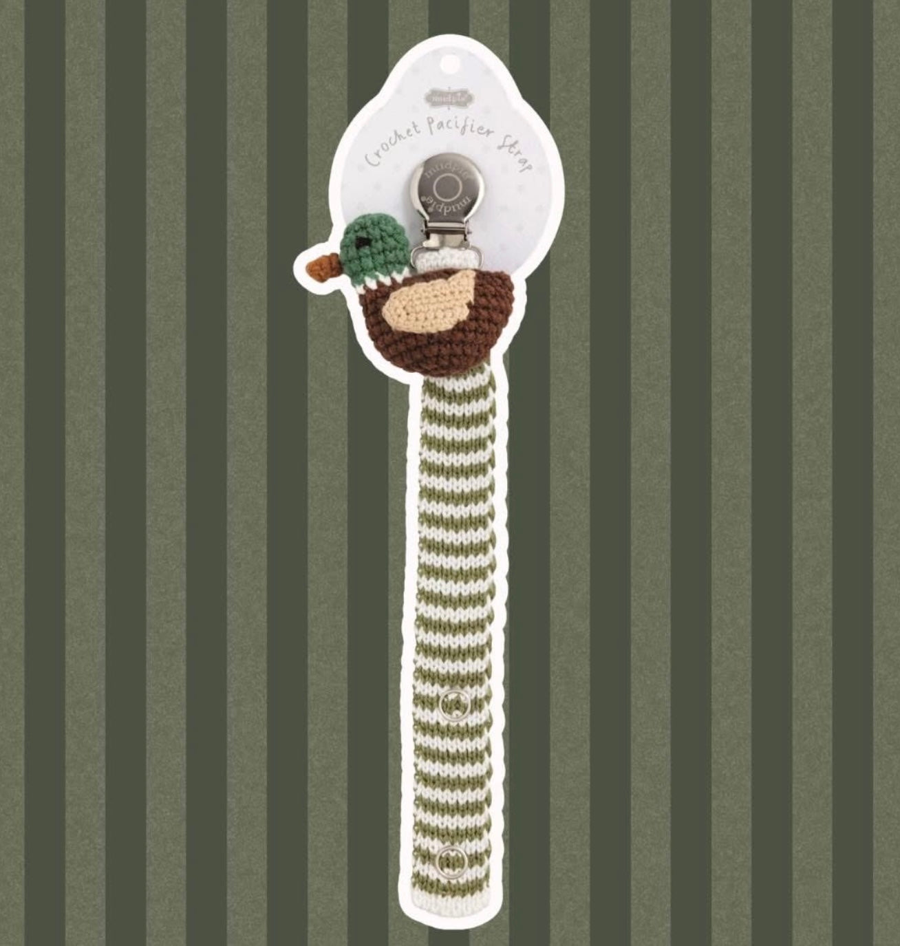 Mallard Duck Crochet Paci Clip