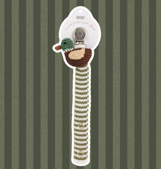 Mallard Duck Crochet Paci Clip