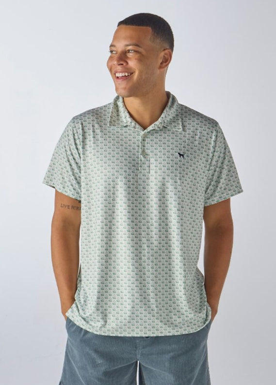 Golf Cart Patterned Polo