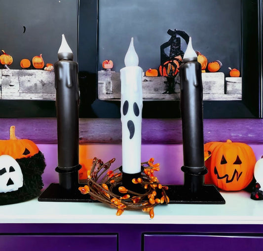 Flameless 7” Halloween Ghost Candles