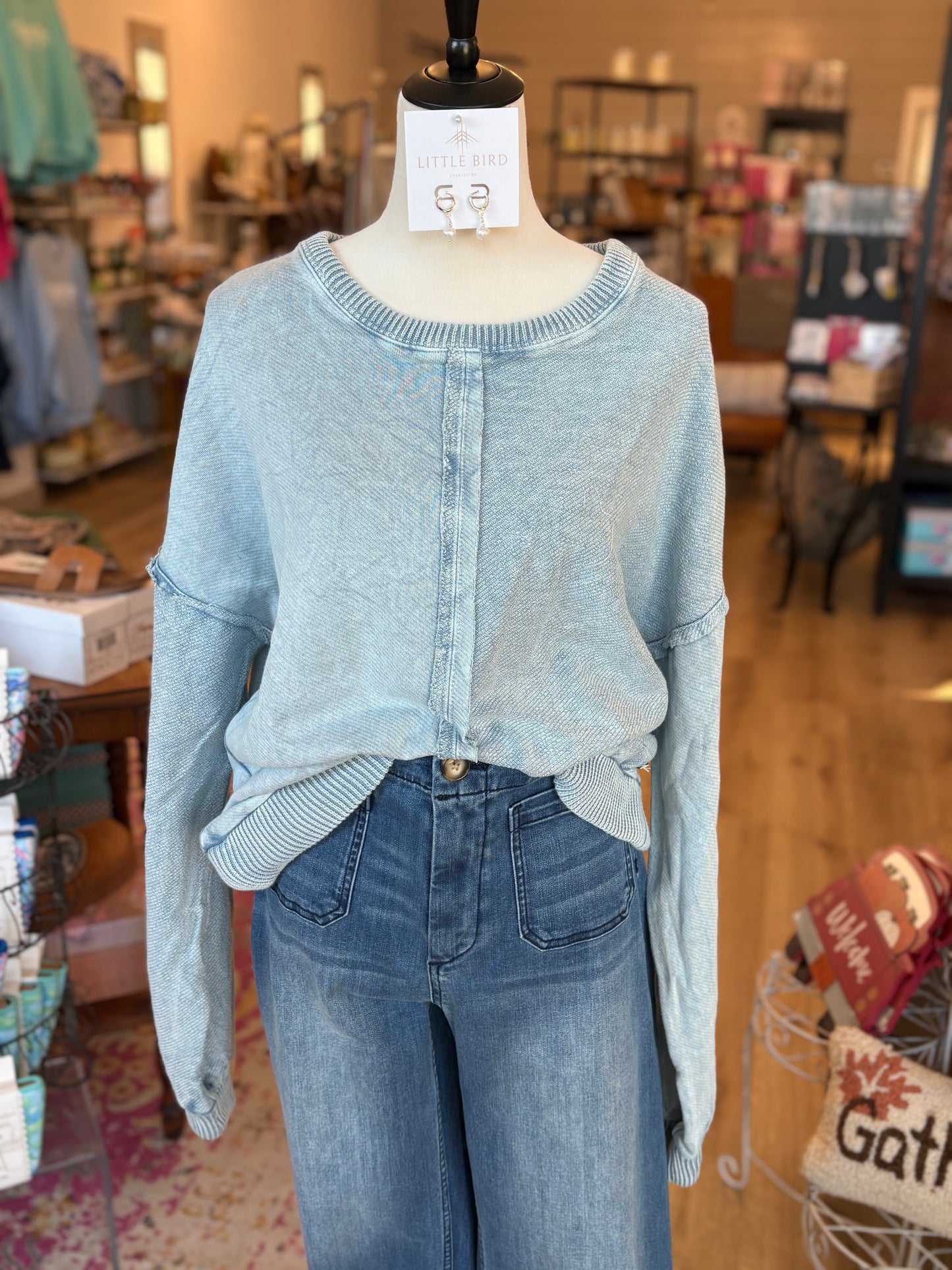 Leona Denim Pullover