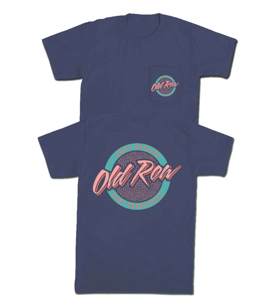 Old Row – Circle Logo Tee in Navy