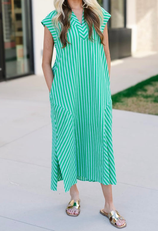 Rowan Striped Midi Dress