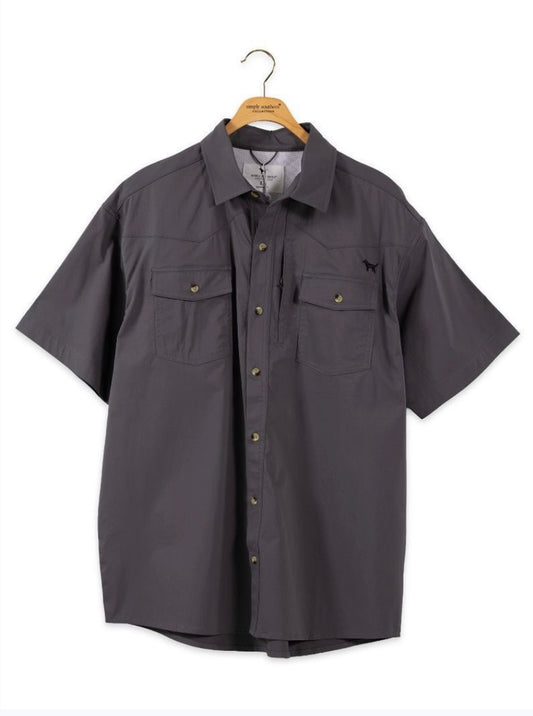 SS Button Down — Gray