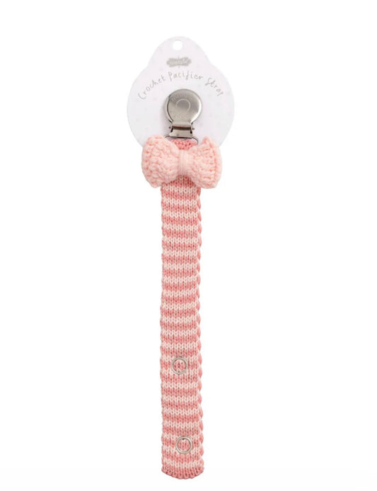 Bow Crochet Paci Clip
