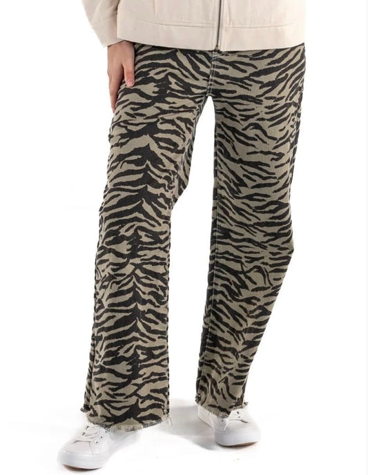 Tiger Print Jeans