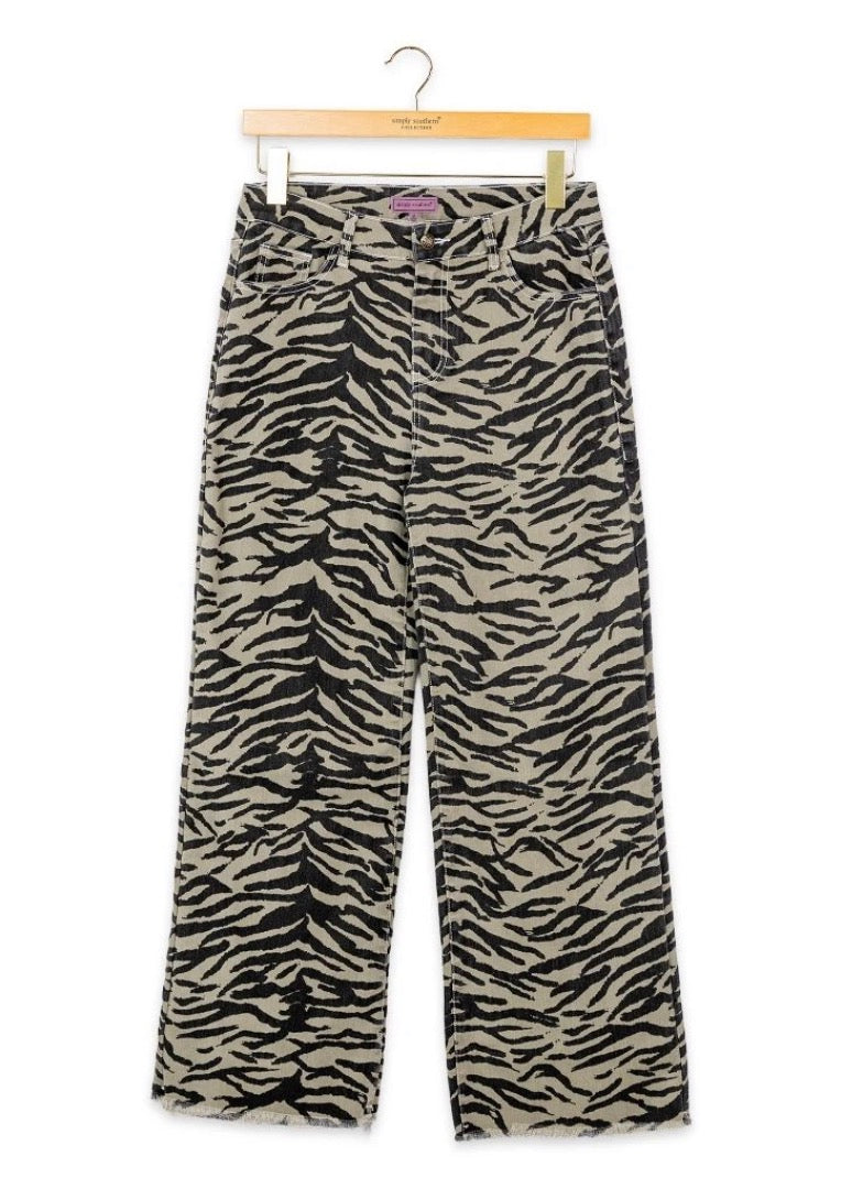Tiger Print Jeans