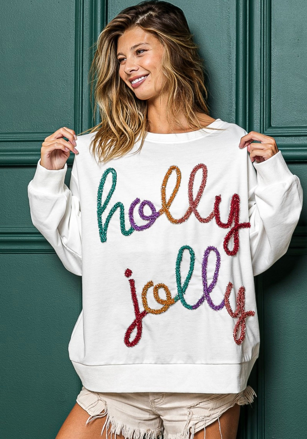 Holly Jolly Tinsel Pullover