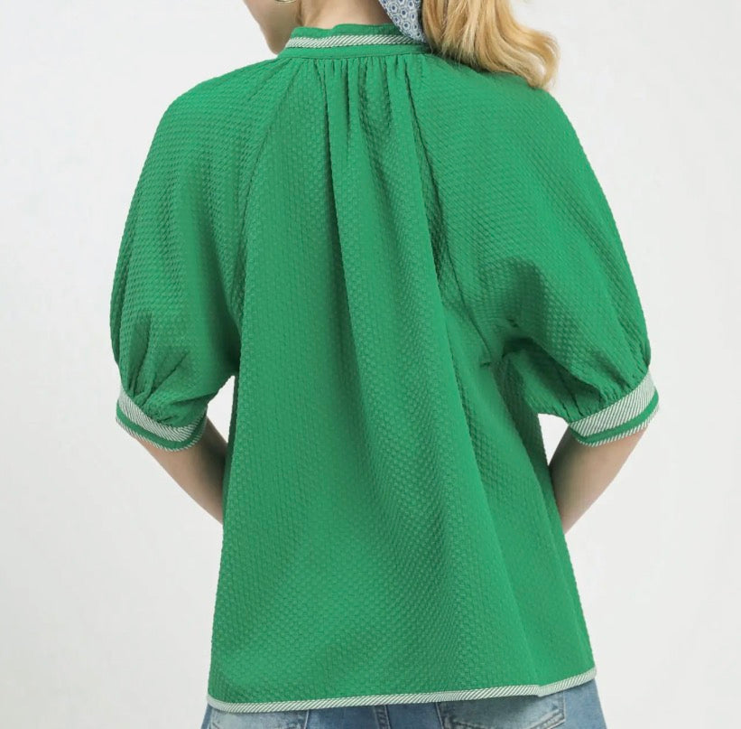 Kelly Contrast Top
