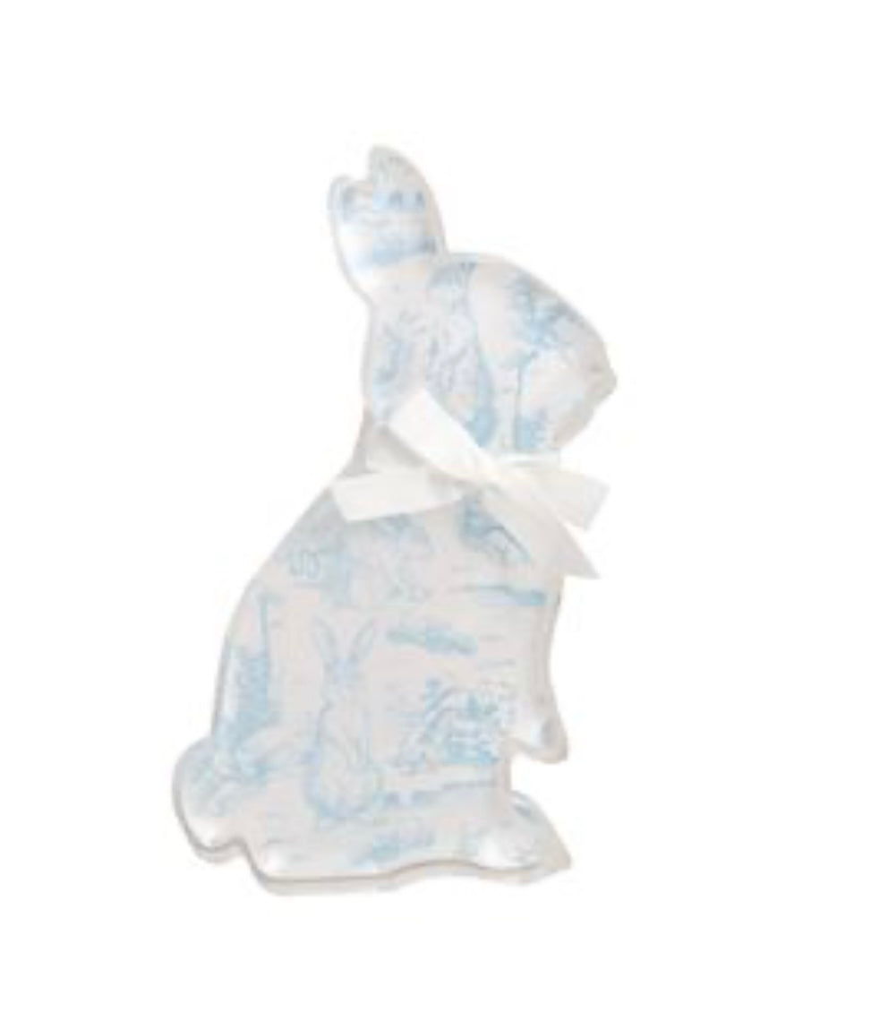 Sitting Up Toile Acrylic Bunny Sitter