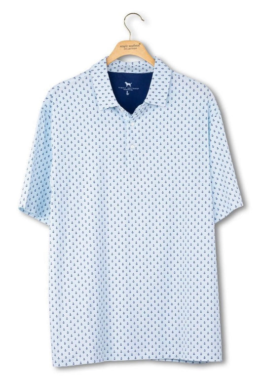 SS Anchor Print Polo