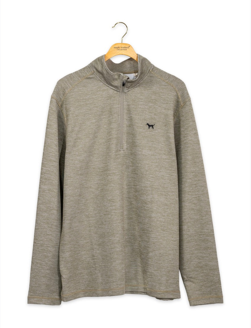 SS Quarter Zip — Olive