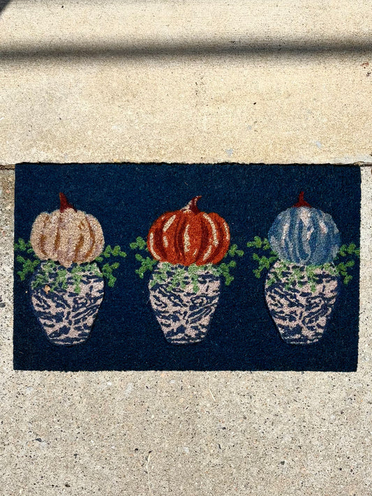 Pumpkin Topiaries Doormat
