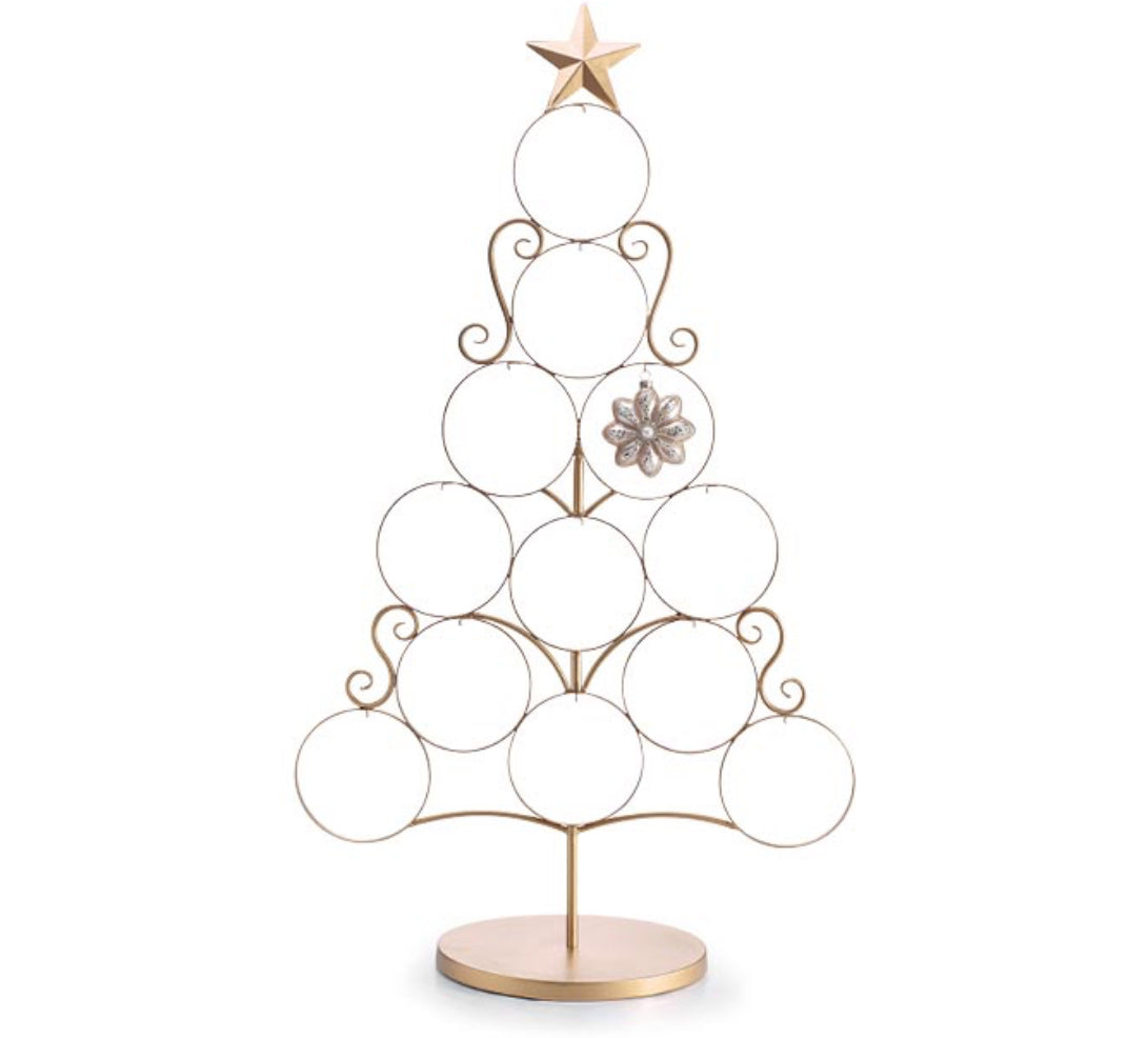 Gold Tree Ornament Display
