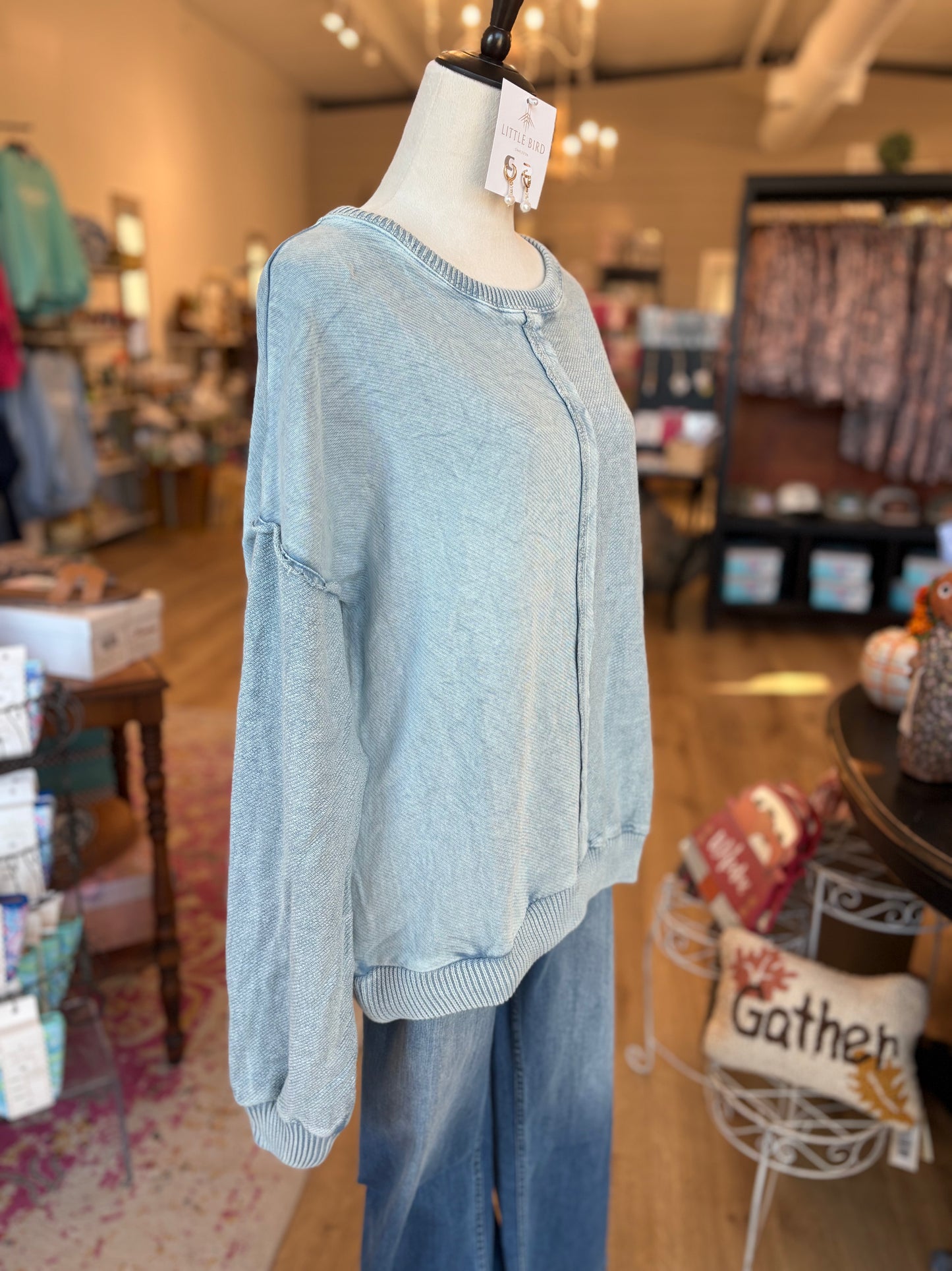 Leona Denim Pullover
