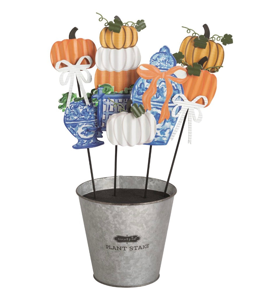 Fall Chinoiserie Plant Stakes