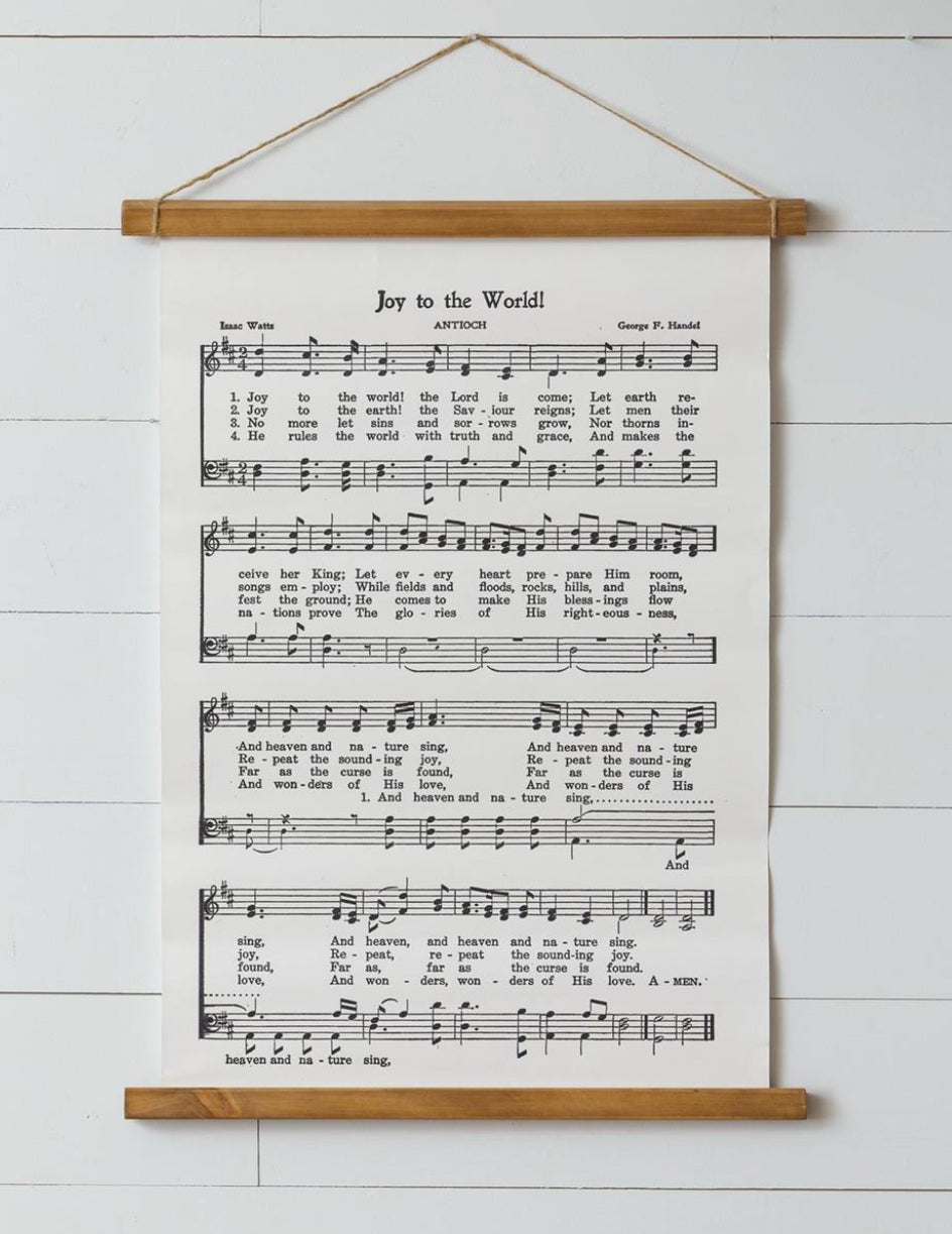 Music Sheet Scroll — Joy to the World