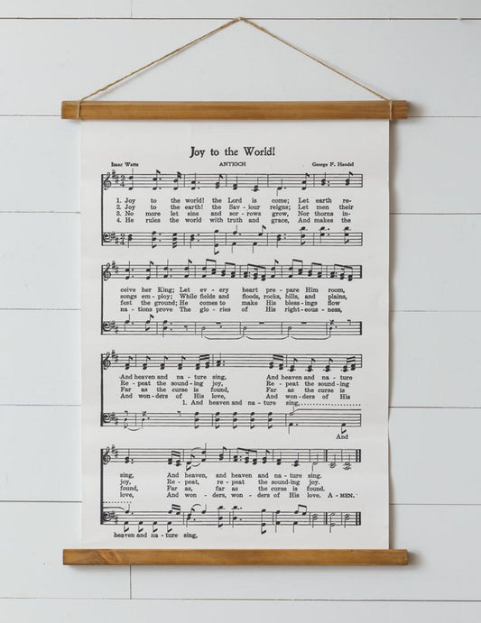 Music Sheet Scroll — Joy to the World