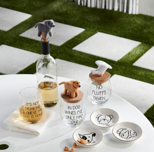 Dog Mom Wine Glass & Topper Sets