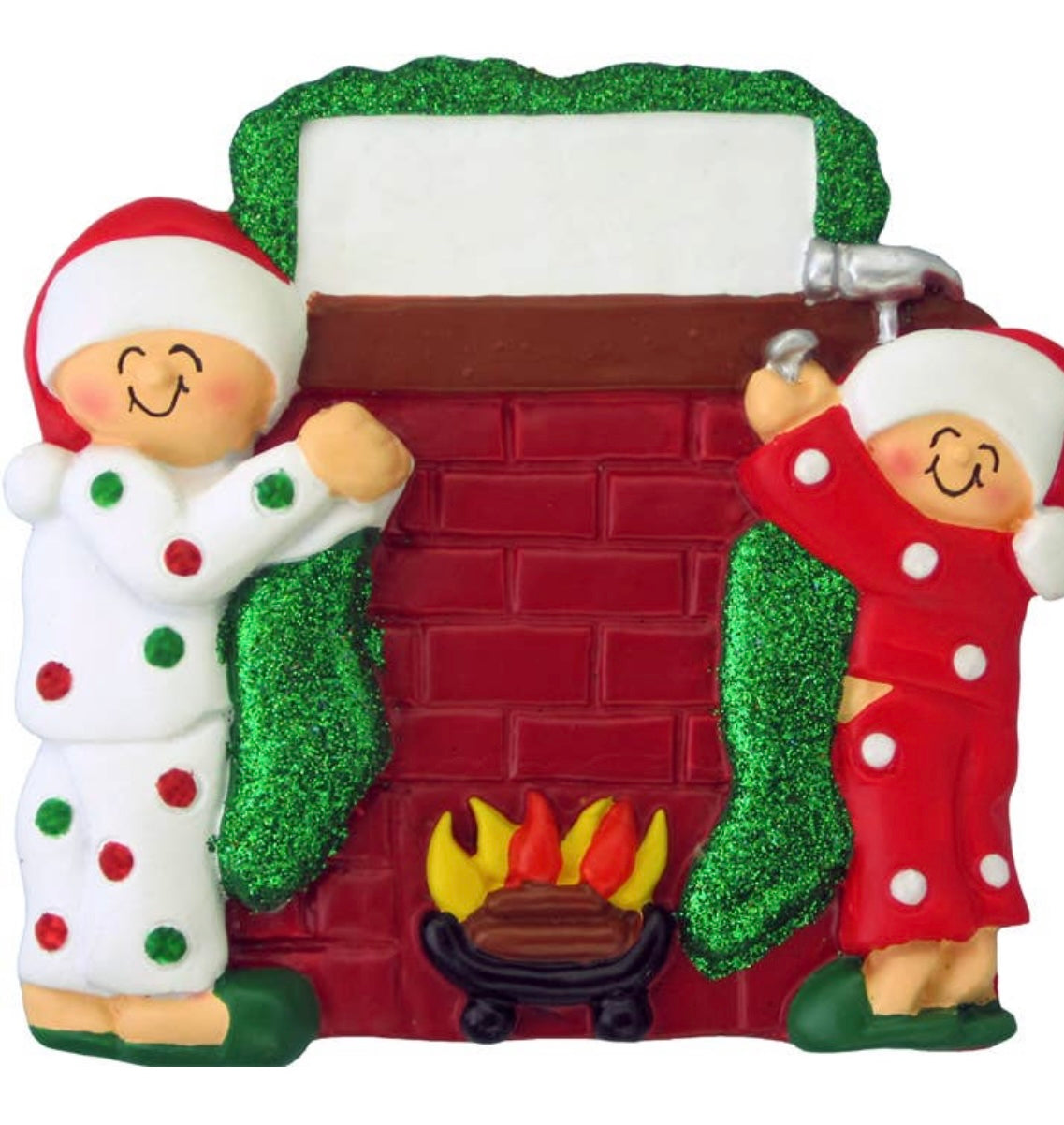 Holiday Decorating Family Custom Ornament — 2 People