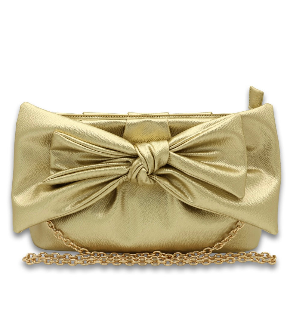Gold Bow Purse