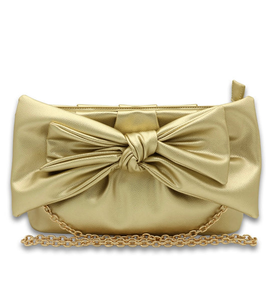 Gold Bow Purse